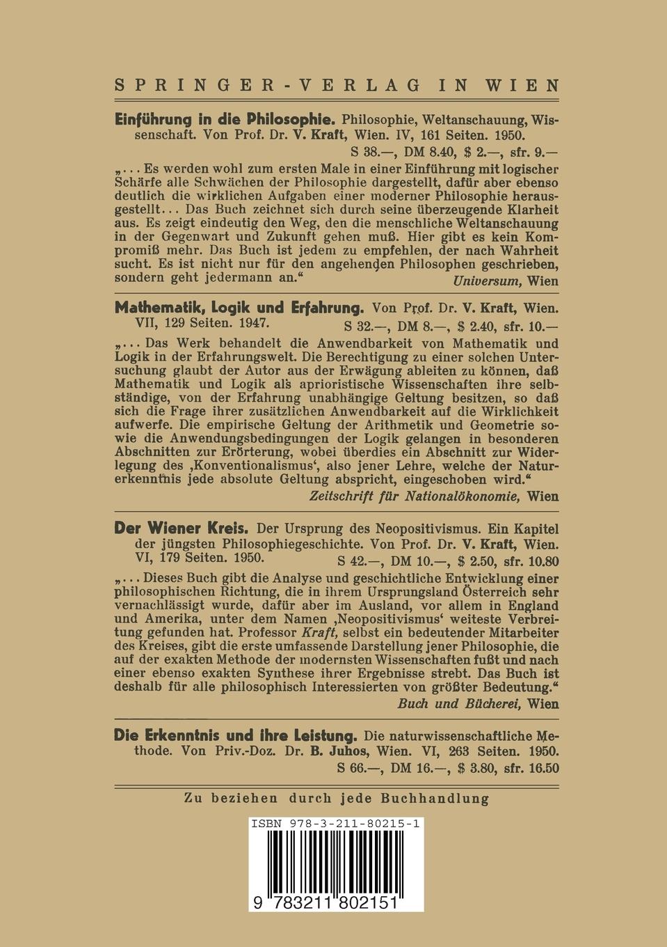 Rückseitencover Die Grundlagen einer wissenschaftlichen Wertlehre