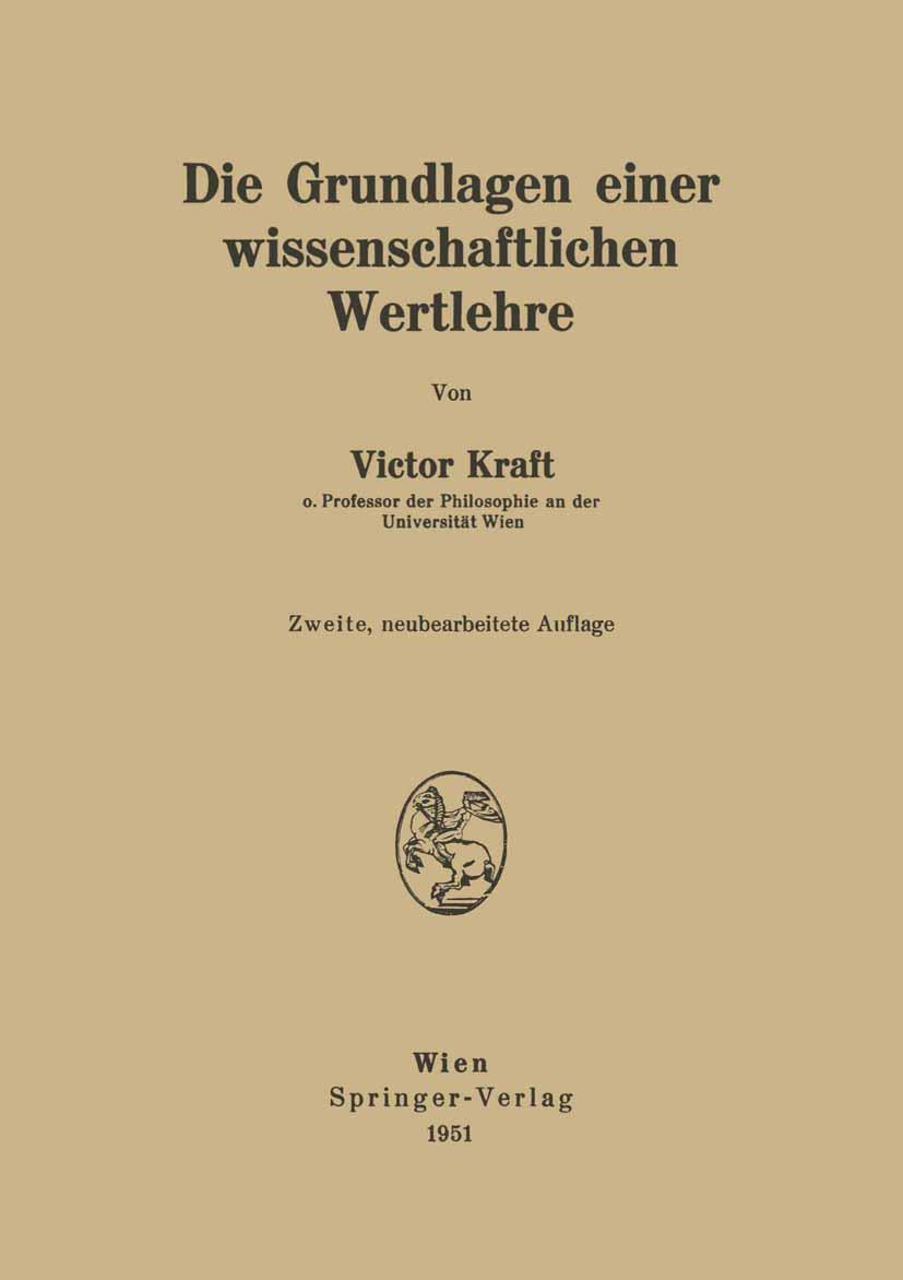 Vorderes Coverbild Die Grundlagen einer wissenschaftlichen Wertlehre