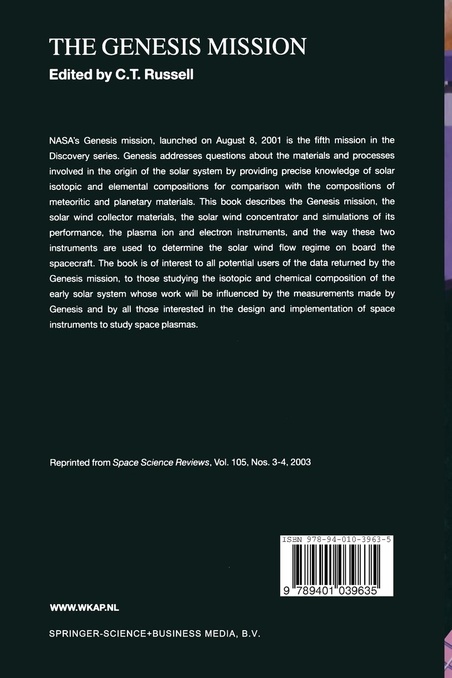 Rückseitencover The Genesis Mission