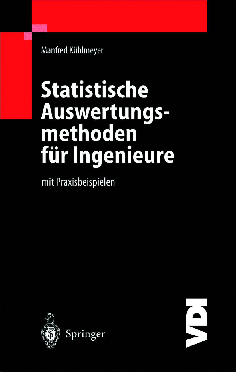 Vorderes Coverbild Statistische Auswertungsmethoden für Ingenieure