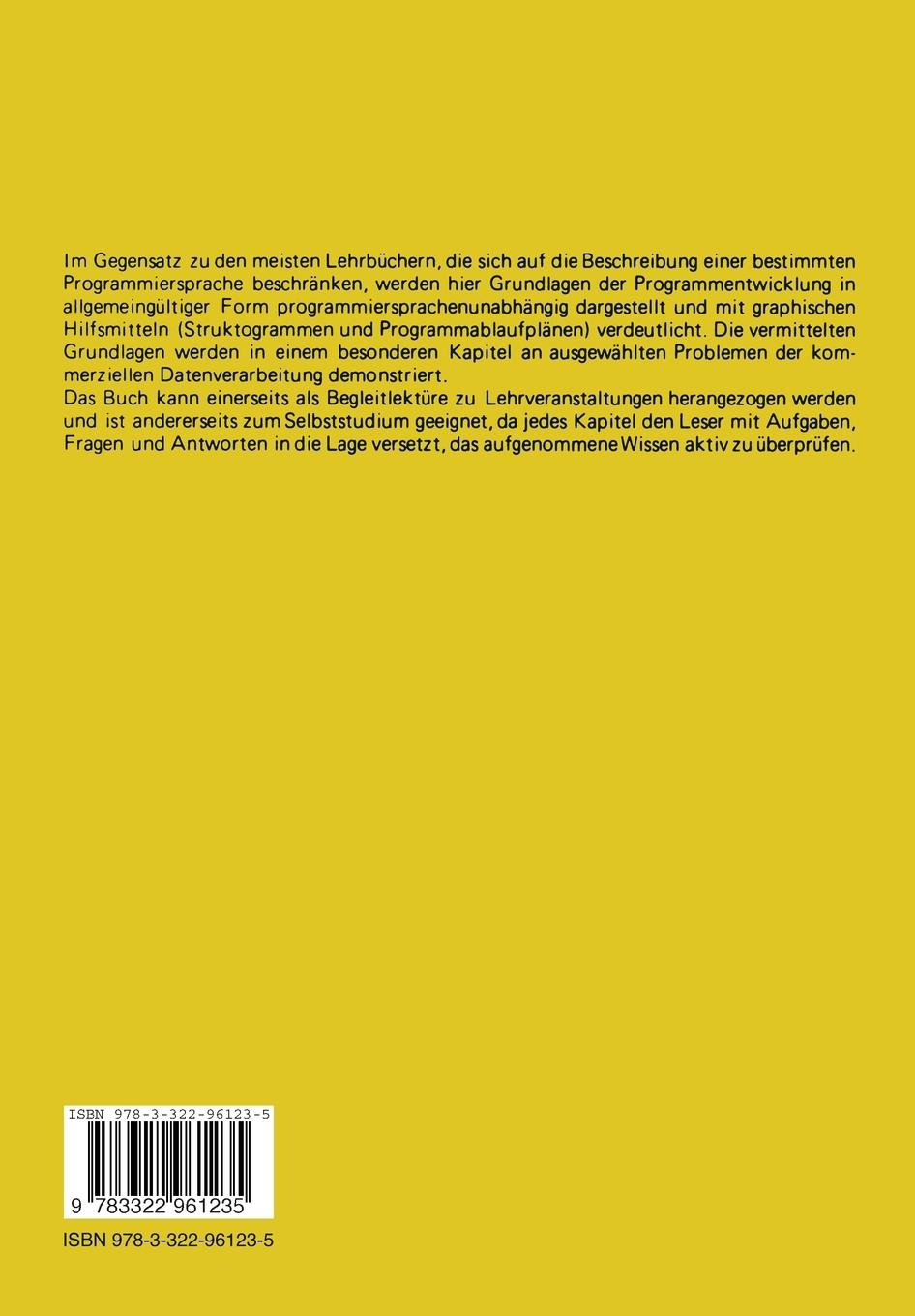 Rückseitencover Programmentwicklung