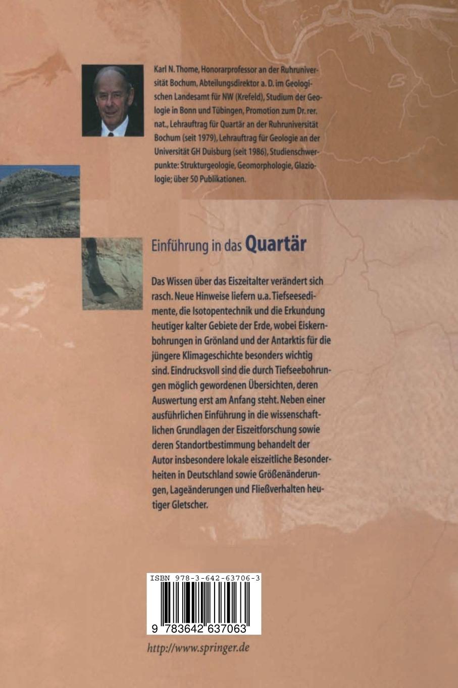 Rückseitencover Einführung in das Quartär