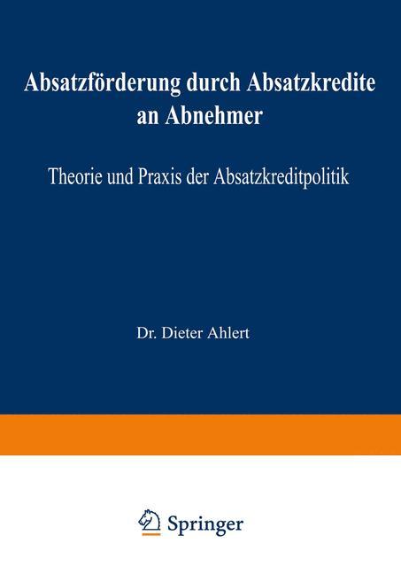 Vorderes Coverbild Absatzförderung durch Absatzkredite an Abnehmer