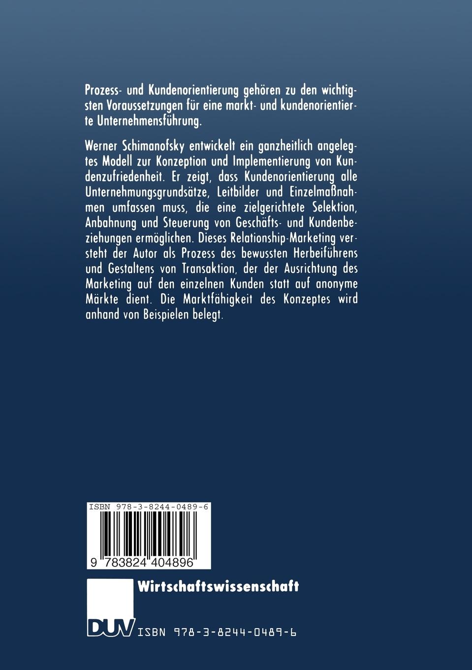 Rückseitencover Prozess- und Kundenorientierung