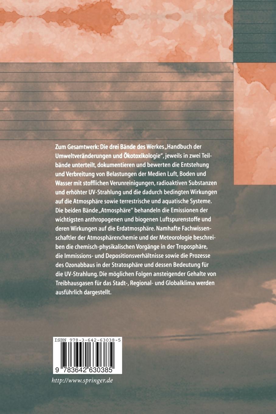 Rückseitencover Handbuch der Umweltveränderungen und Ökotoxikologie