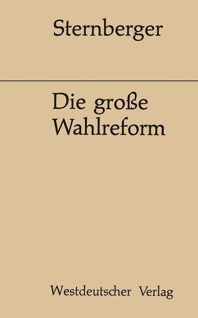 Vorderes Coverbild Die große Wahlreform