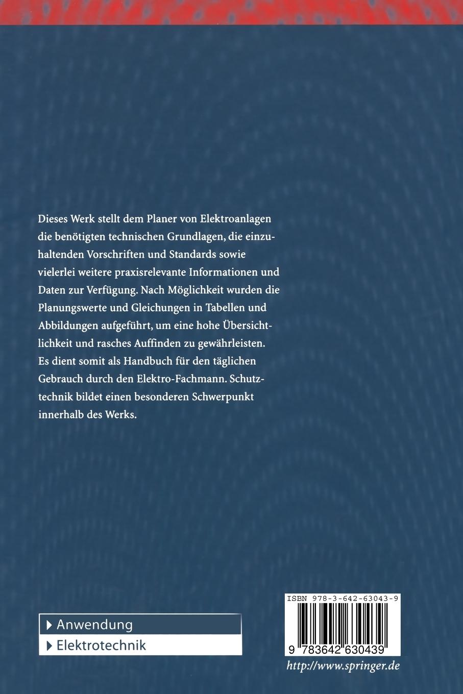 Rückseitencover Kompendium Planung von Elektroanlagen