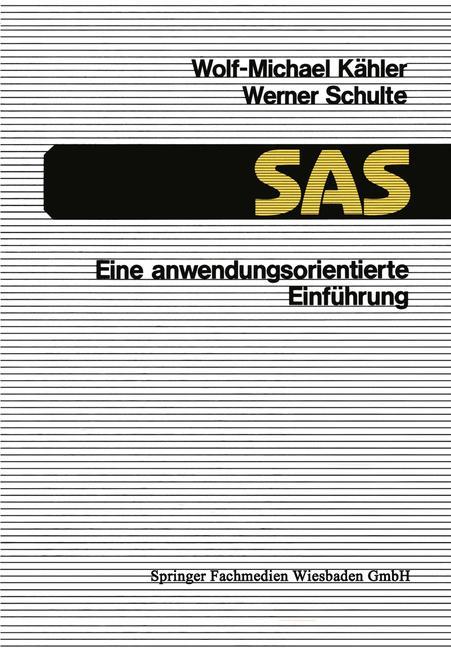 Vorderes Coverbild SAS - Eine anwendungsorientierte Einführung