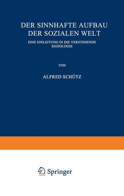 Vorderes Coverbild Der sinnhafte Aufbau der sozialen Welt