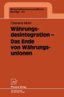 Vorderes Coverbild Währungsdesintegration - Das Ende von Währungsunionen