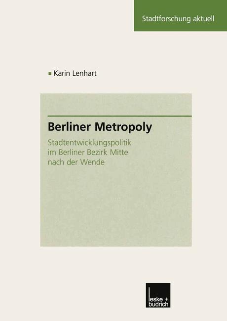 Vorderes Coverbild Berliner Metropoly