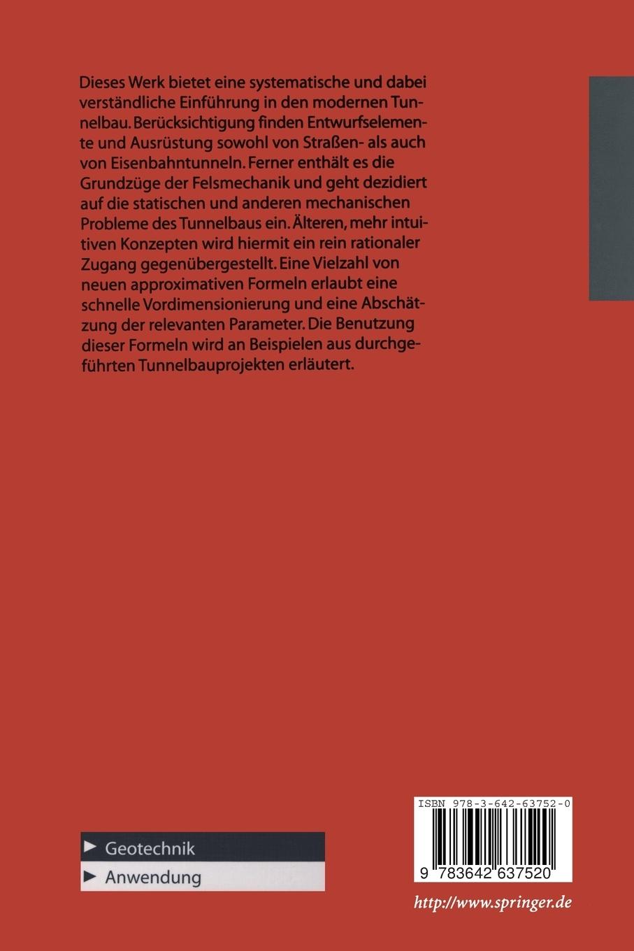 Rückseitencover Geotechnik - Tunnelbau und Tunnelmechanik