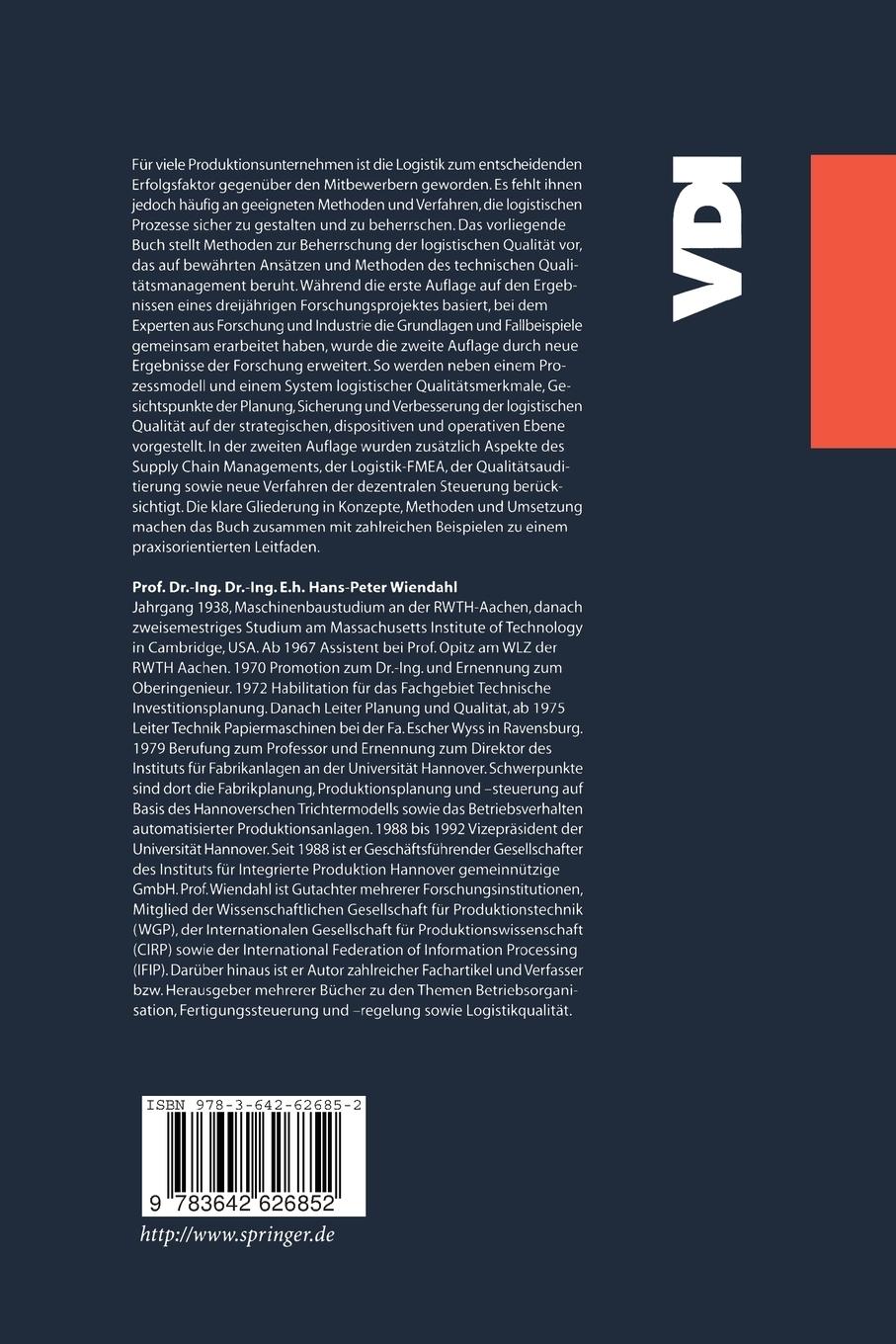 Rückseitencover Erfolgsfaktor Logistikqualität