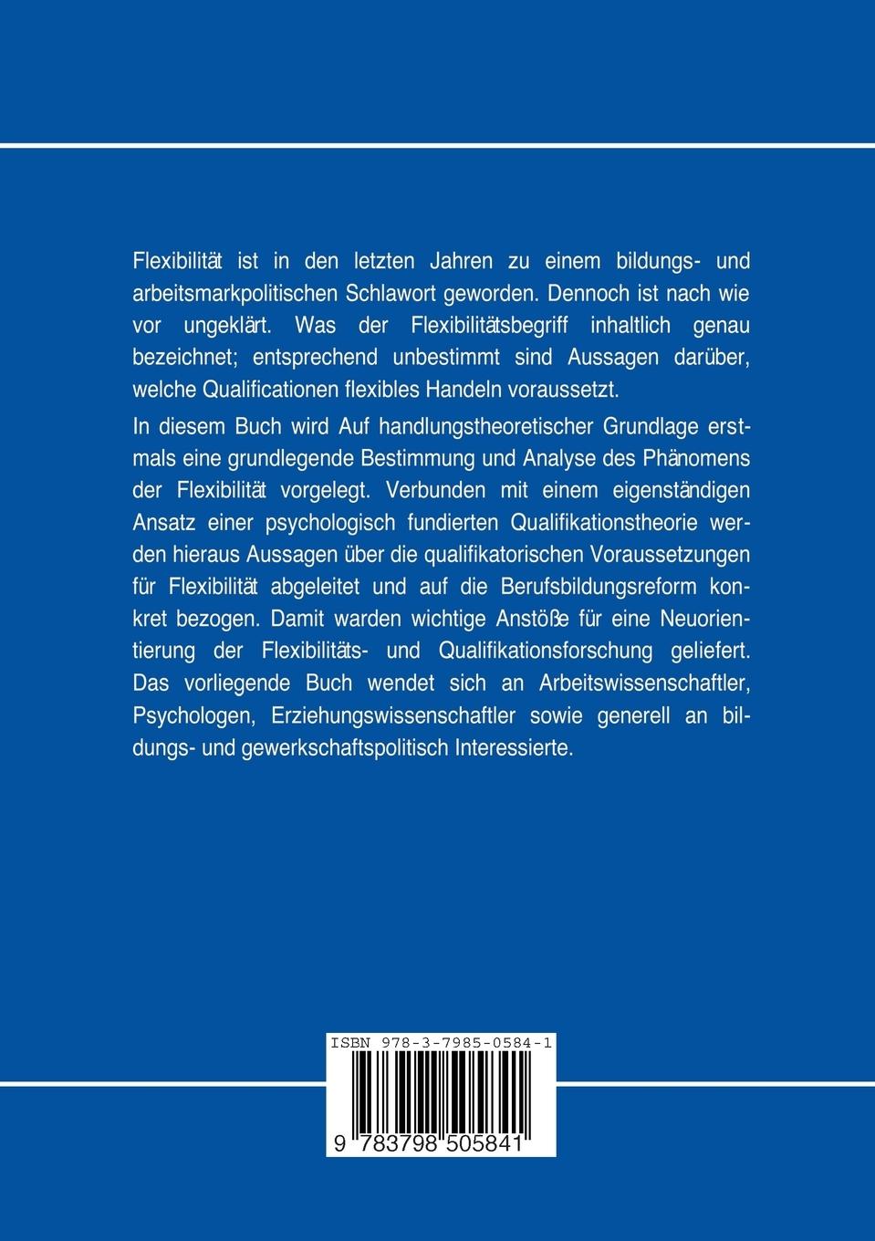 Rückseitencover Flexibilität und Qualifikation