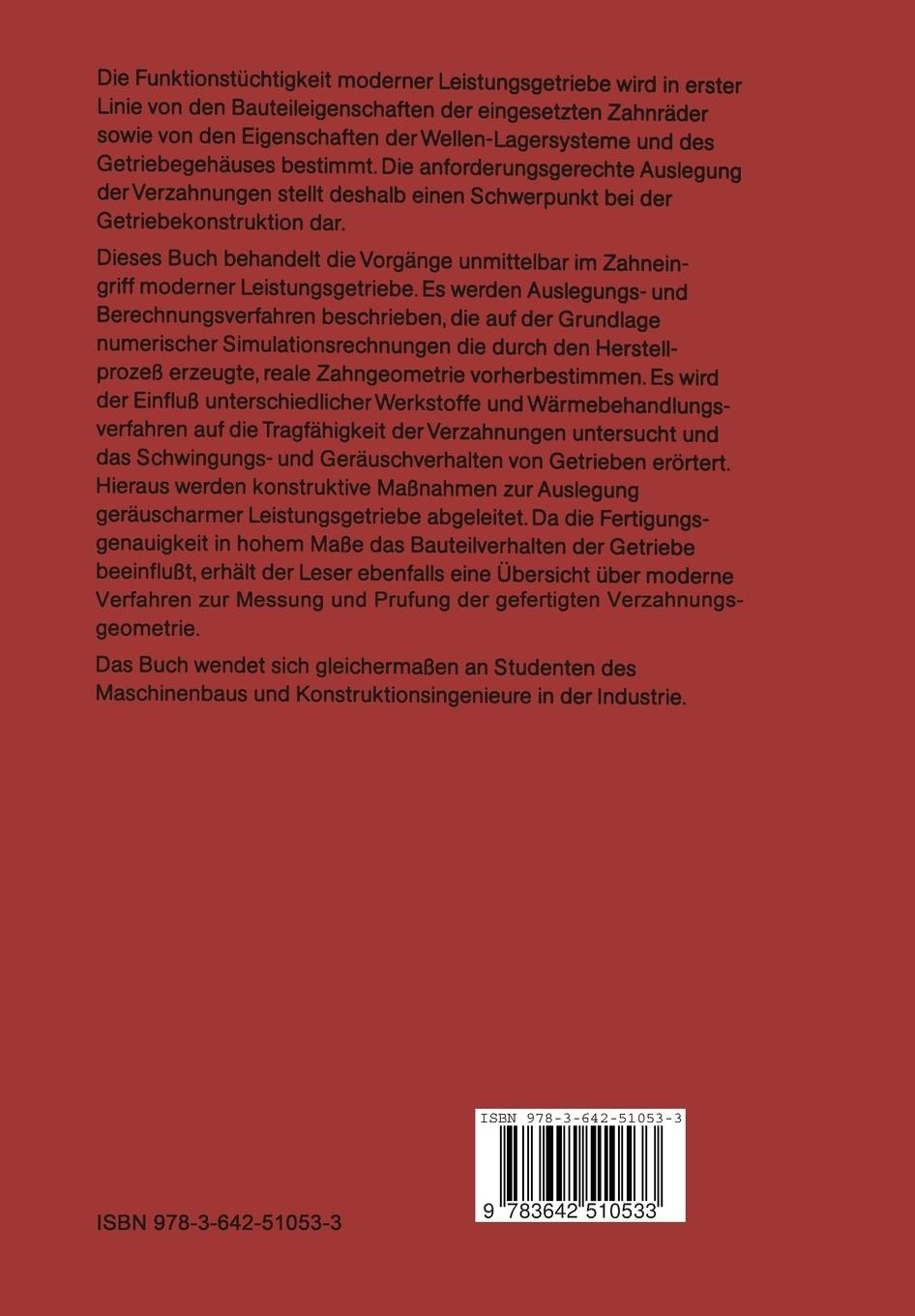 Rückseitencover Moderne Leistungsgetriebe