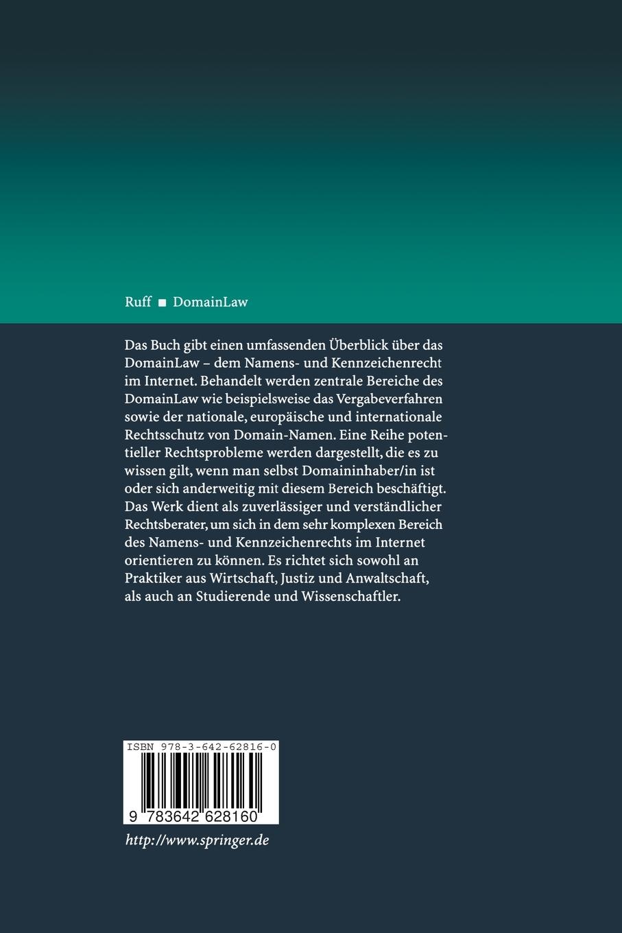 Rückseitencover DomainLaw