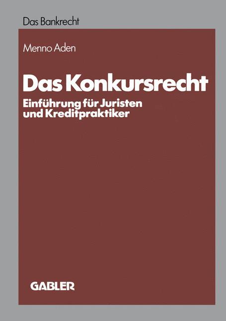 Vorderes Coverbild Das Konkursrecht