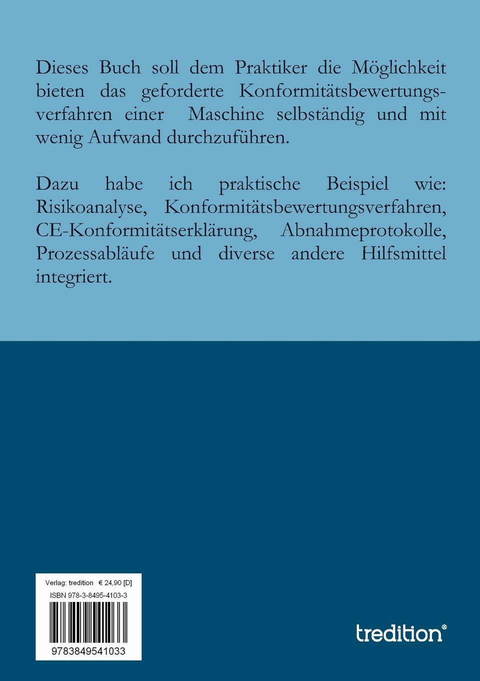 Rückseitencover CE-Kennzeichnung von Maschinen