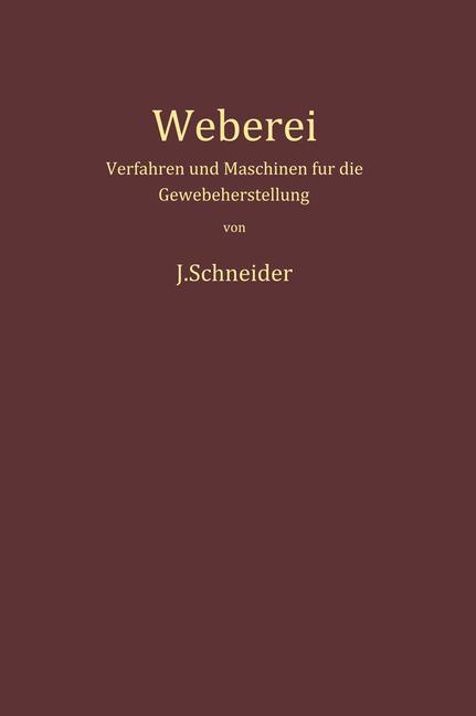 Vorderes Coverbild Weberei