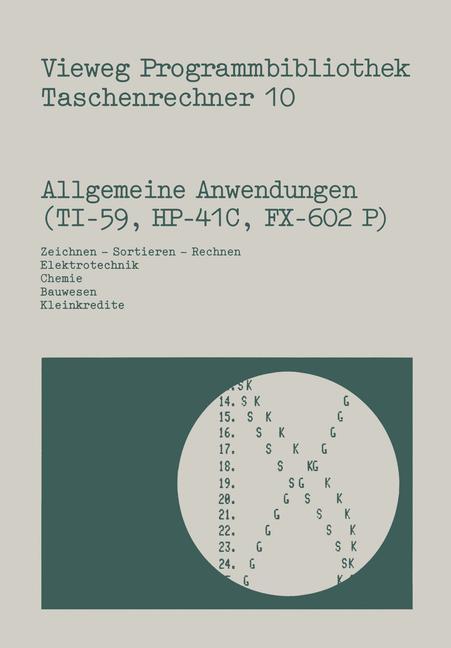 Vorderes Coverbild Allgemeine Anwendungen (TI-59, HP-41 C, FX-602 P)