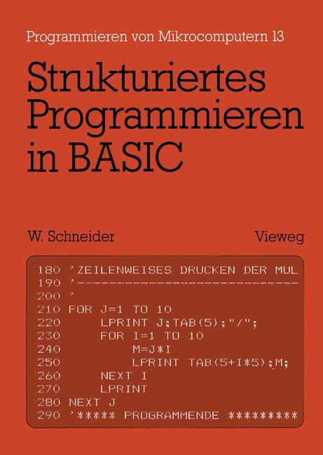 Vorderes Coverbild Strukturiertes Programmieren in BASIC