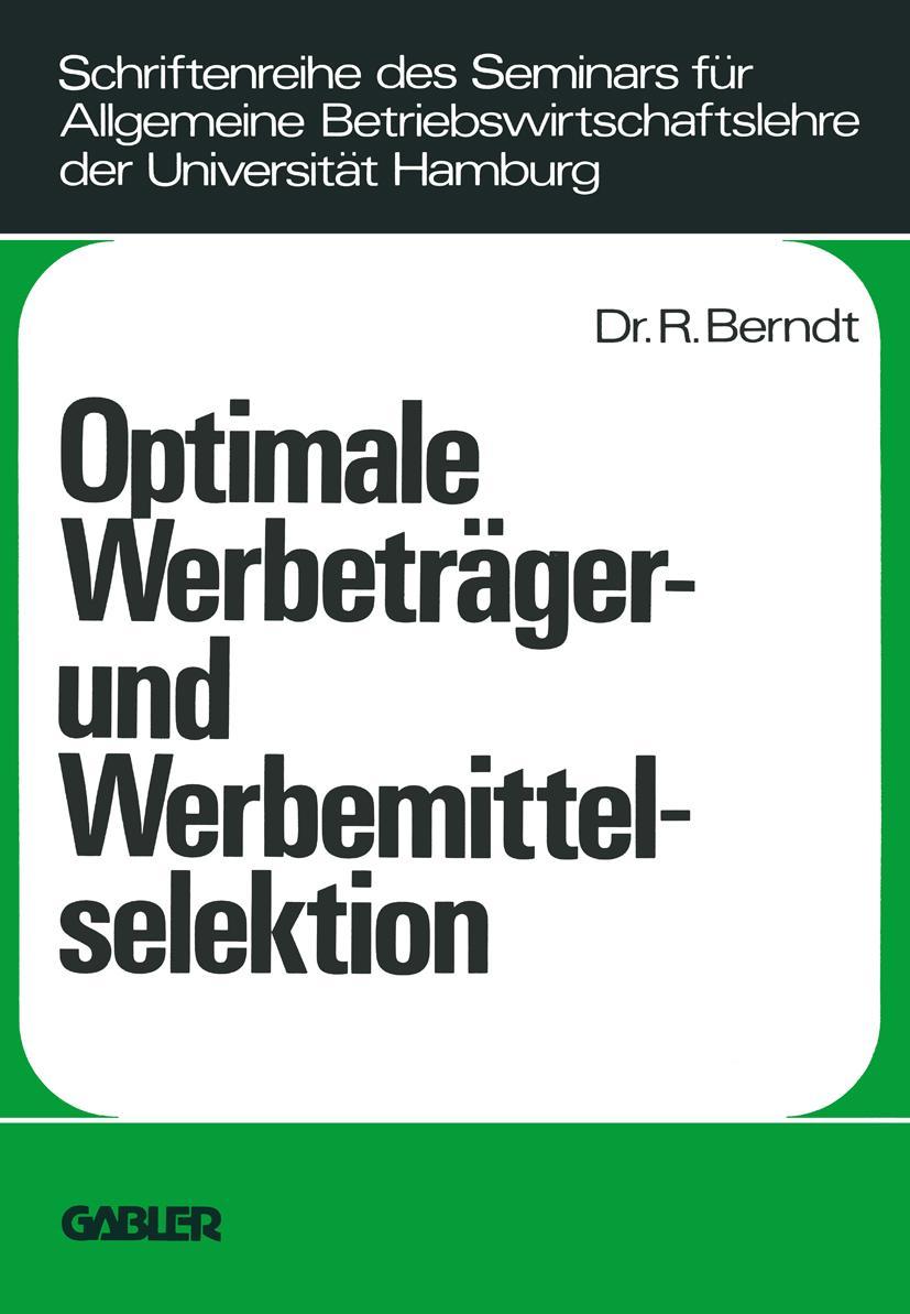 Vorderes Coverbild Optimale Werbeträger- und Werbemittelselektion