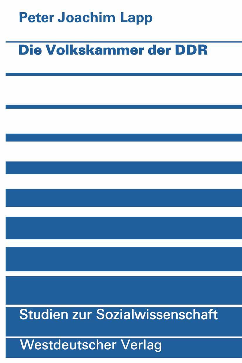 Vorderes Coverbild Die Volkskammer der DDR