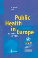 Vorderes Coverbild Public Health in Europe