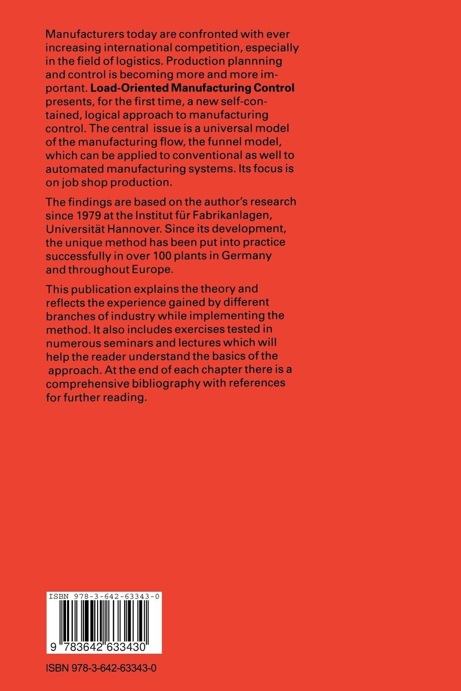 Rückseitencover Load-Oriented Manufacturing Control