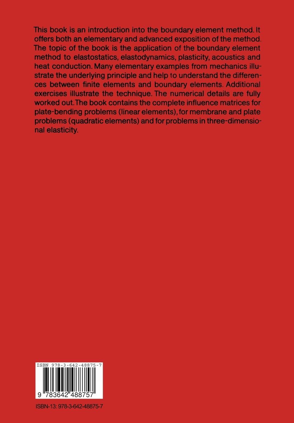 Rückseitencover Introduction to Boundary Elements