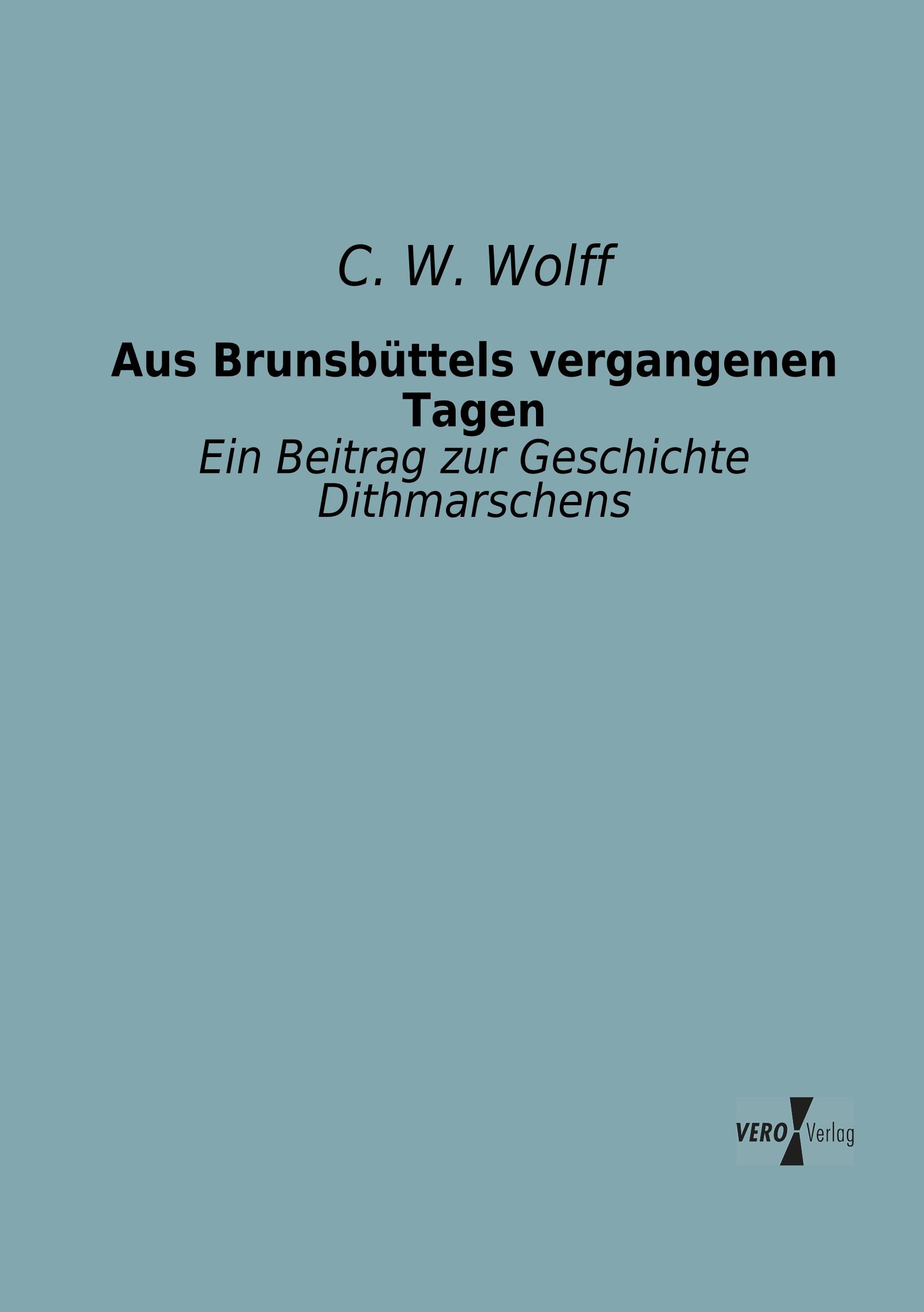 Vorderes Coverbild Aus Brunsbüttels vergangenen Tagen