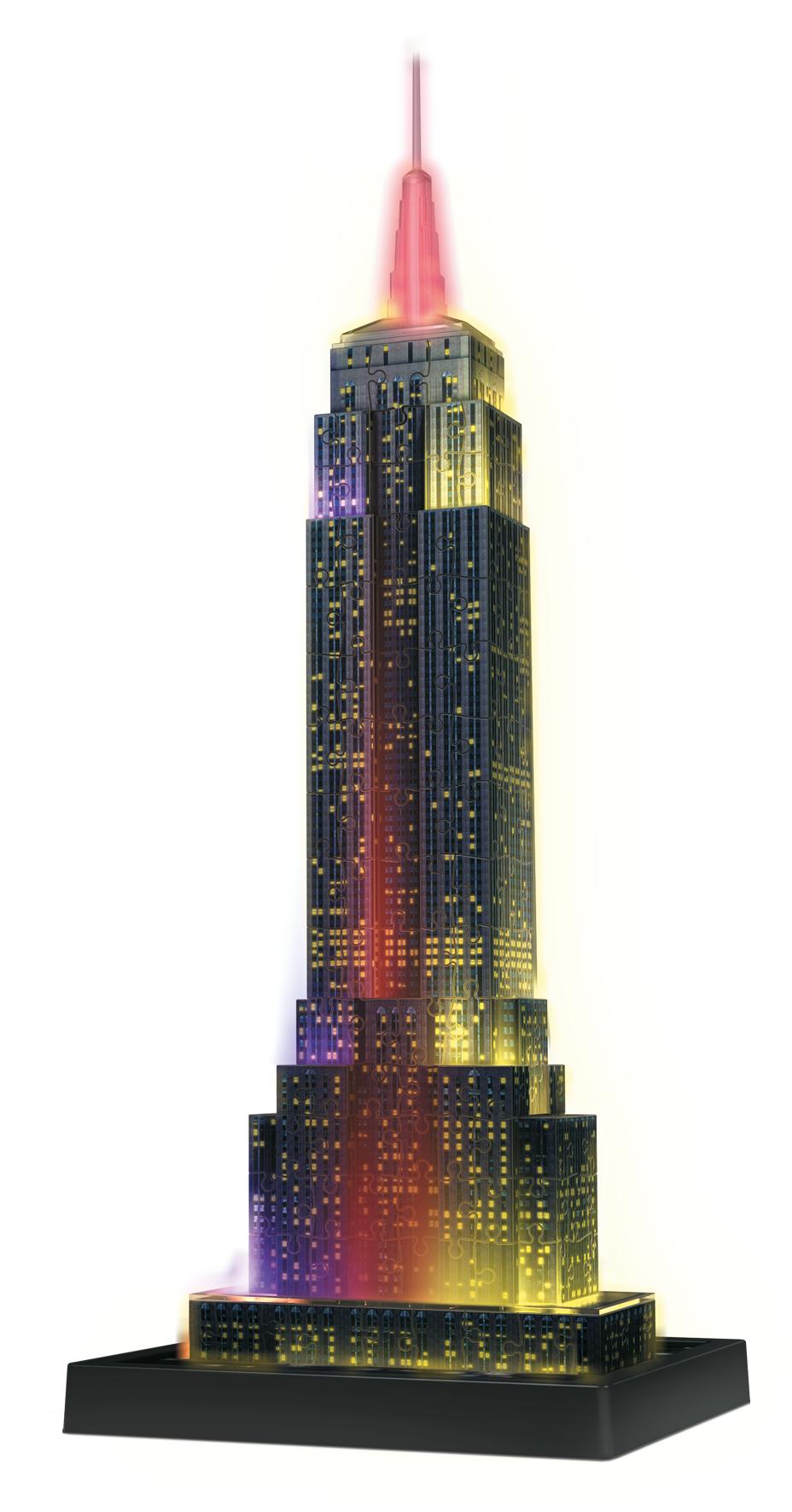 Beispielinhalt (Bild) Empire State Building bei Nacht. 3D Puzzle 216 Teile