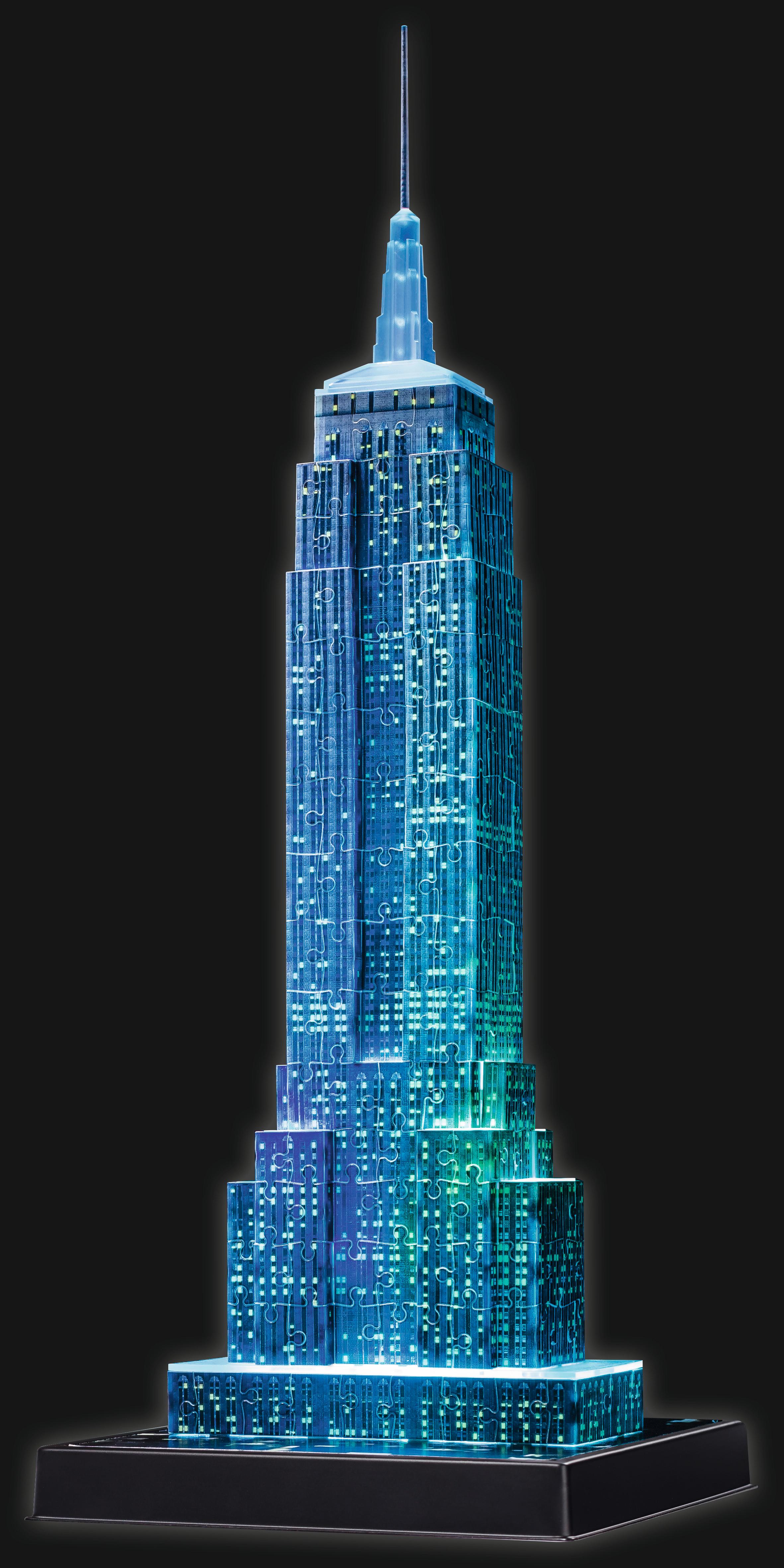 Beispielinhalt (Bild) Empire State Building bei Nacht. 3D Puzzle 216 Teile