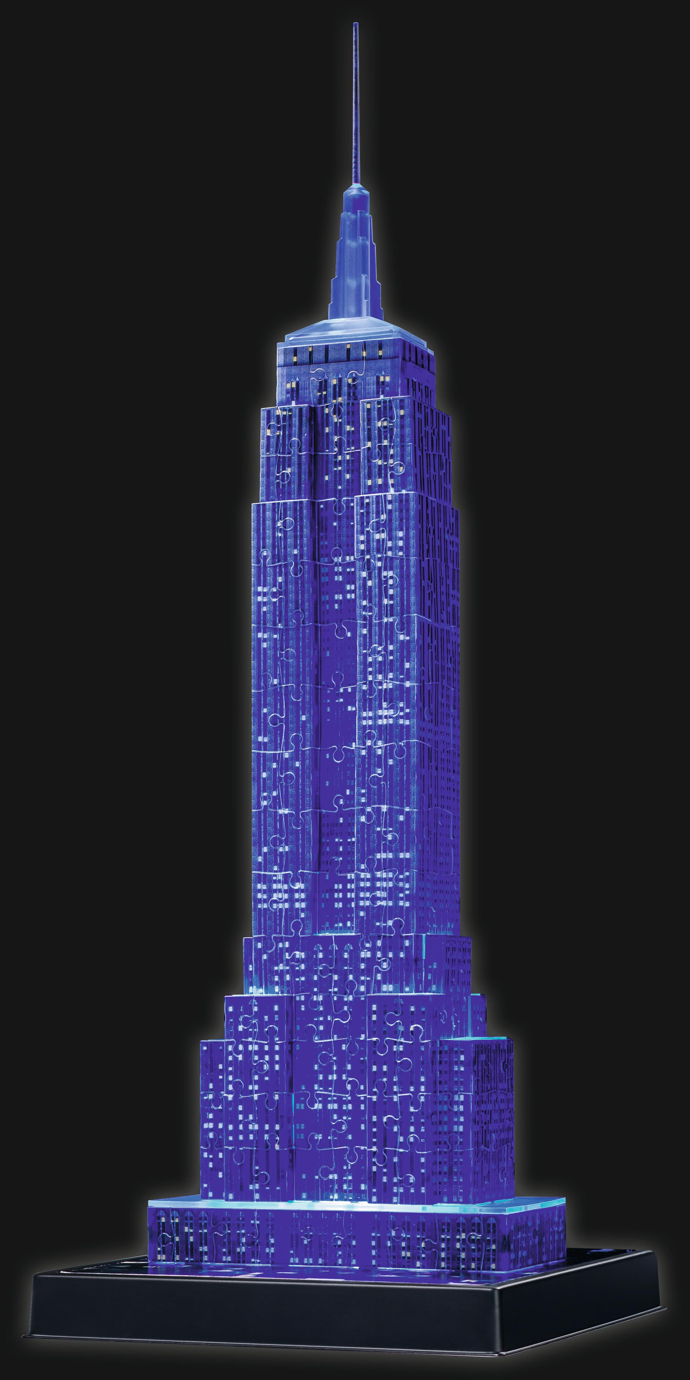 Beispielinhalt (Bild) Empire State Building bei Nacht. 3D Puzzle 216 Teile