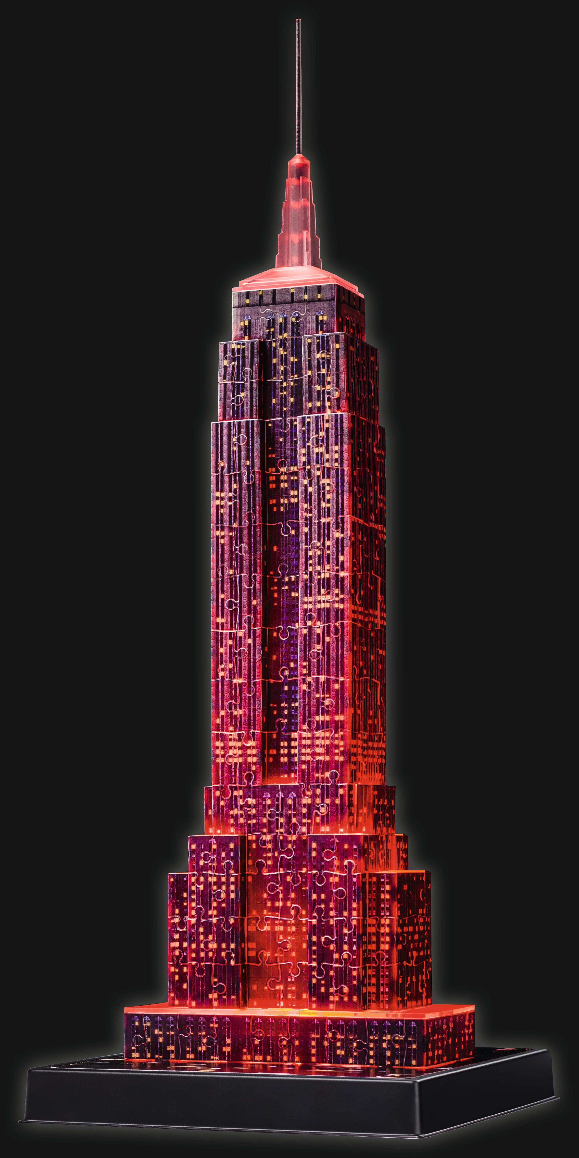 Beispielinhalt (Bild) Empire State Building bei Nacht. 3D Puzzle 216 Teile
