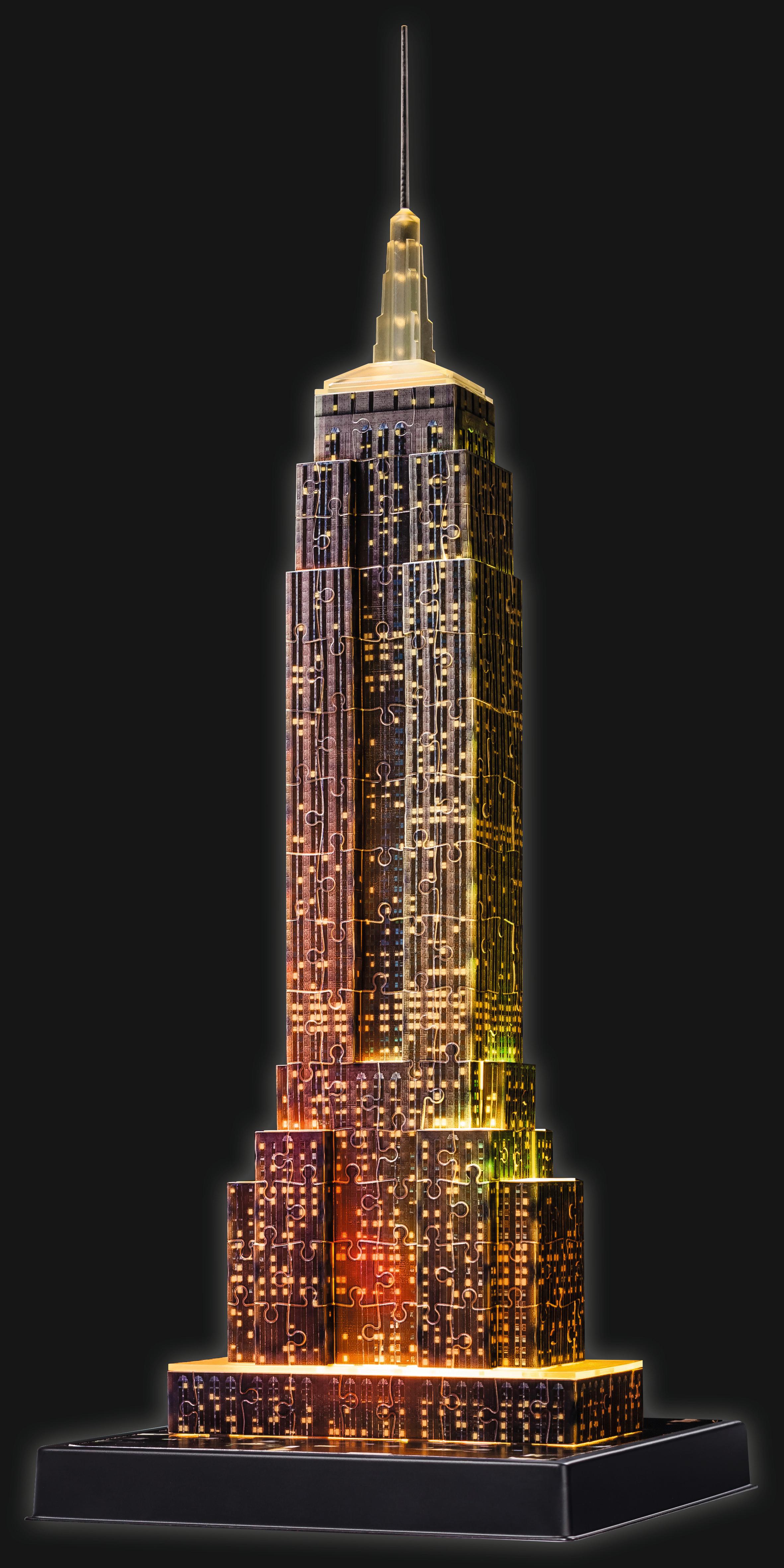 Beispielinhalt (Bild) Empire State Building bei Nacht. 3D Puzzle 216 Teile