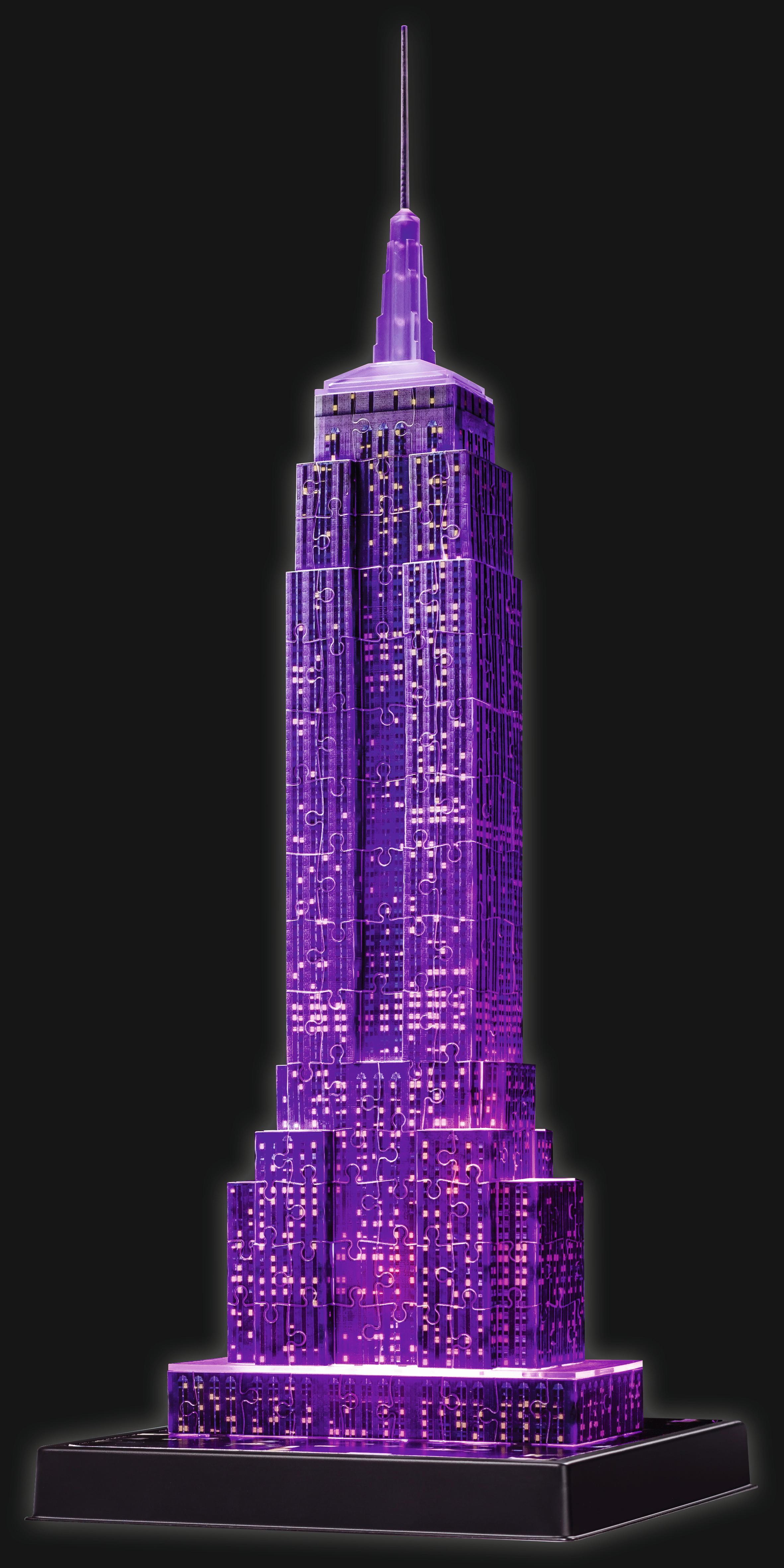 Beispielinhalt (Bild) Empire State Building bei Nacht. 3D Puzzle 216 Teile