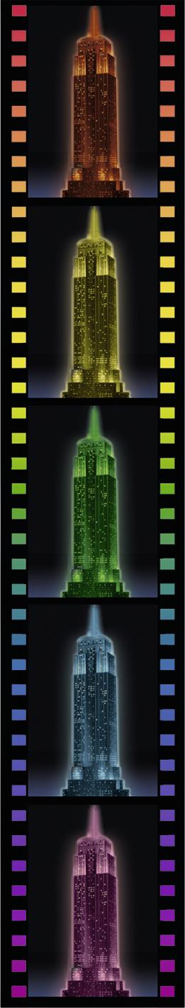 Beispielinhalt (Bild) Empire State Building bei Nacht. 3D Puzzle 216 Teile