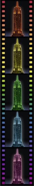 Beispielinhalt (Bild) Empire State Building bei Nacht. 3D Puzzle 216 Teile