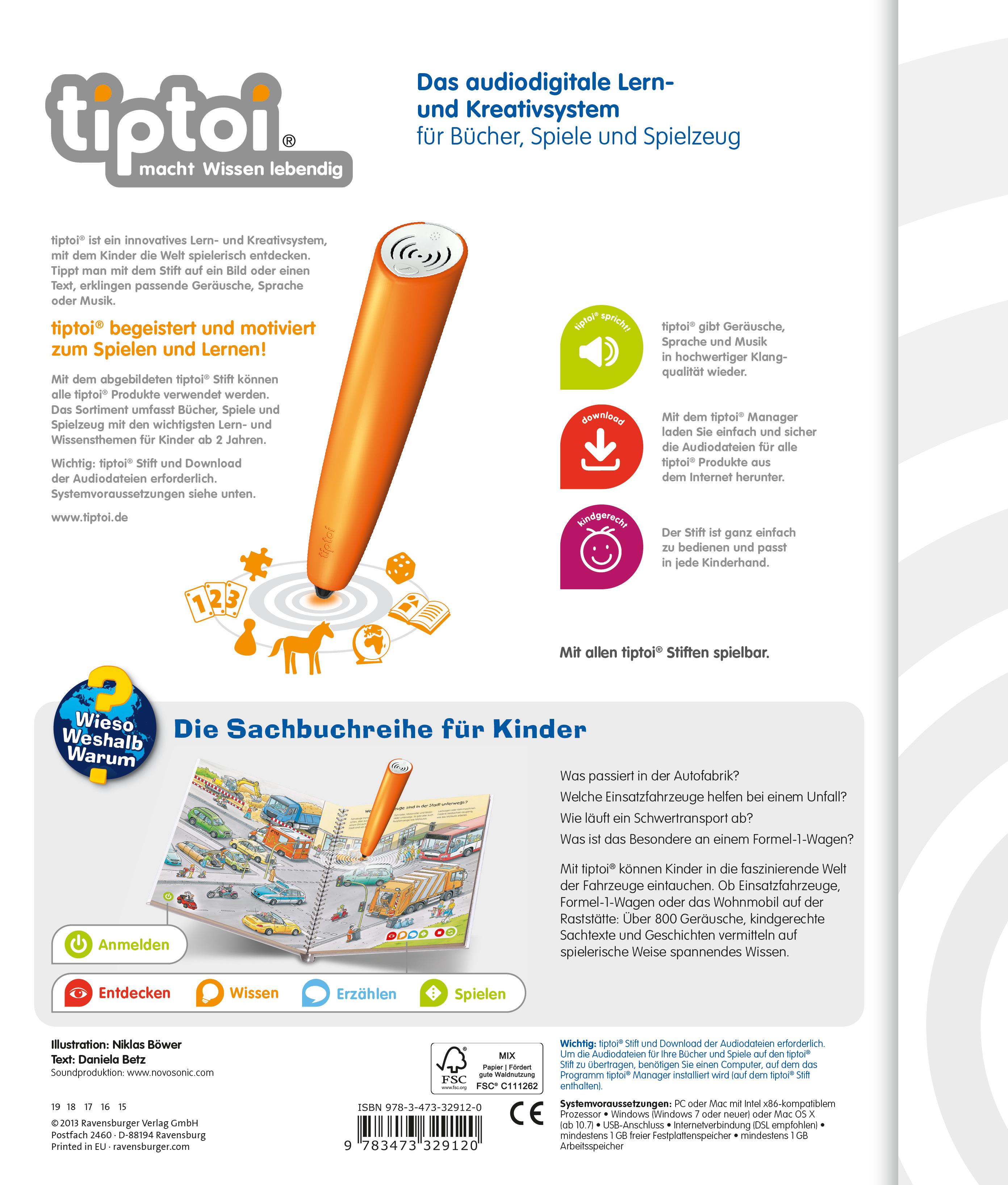 Rückseitencover tiptoi® Die Welt der Fahrzeuge