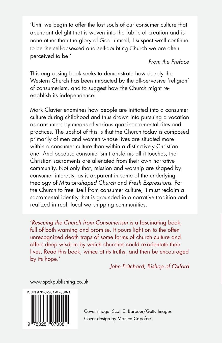 Rückseitencover Rescuing the Church from Consumerism