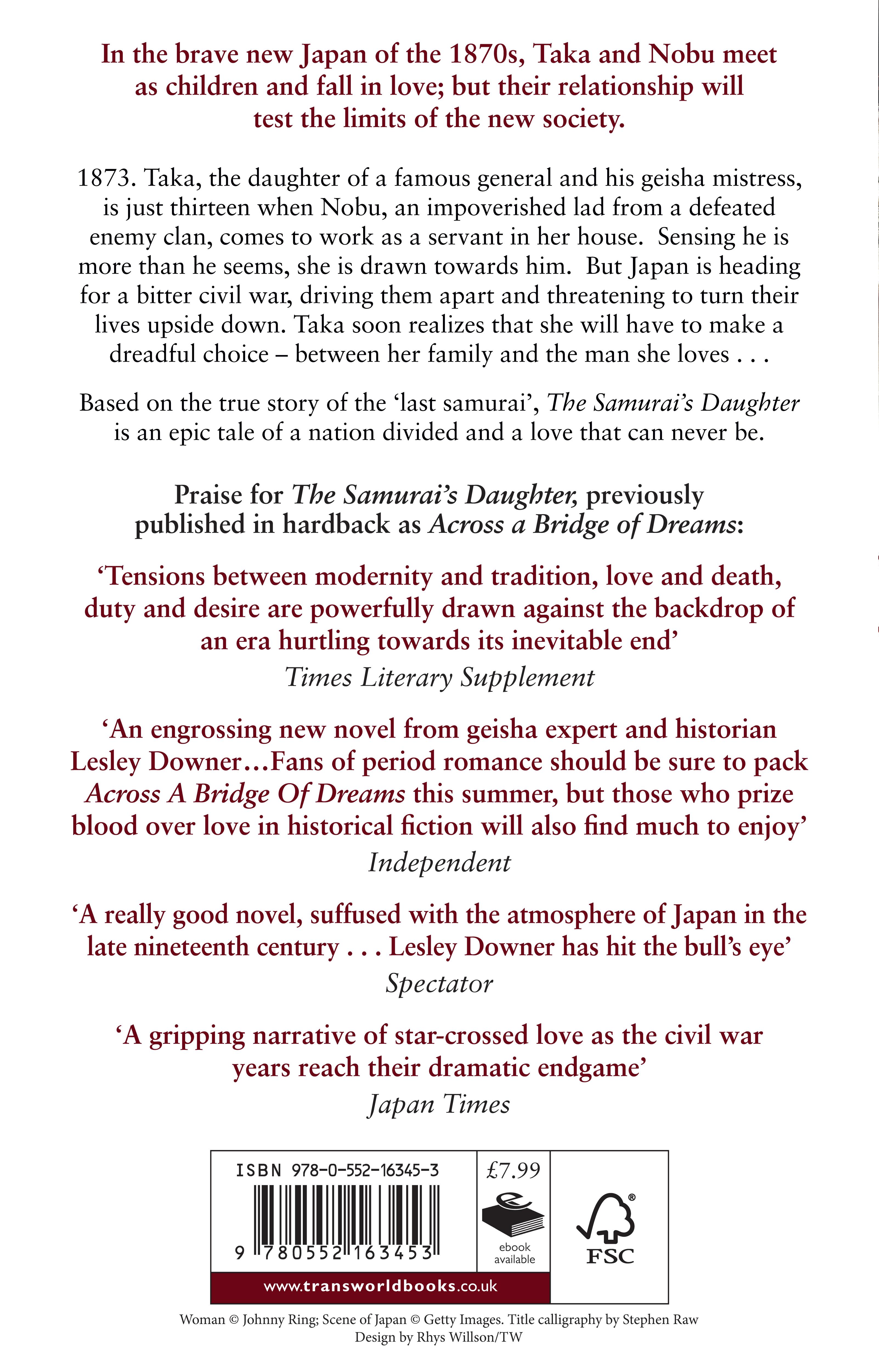 Rückseitencover The Samurai's Daughter