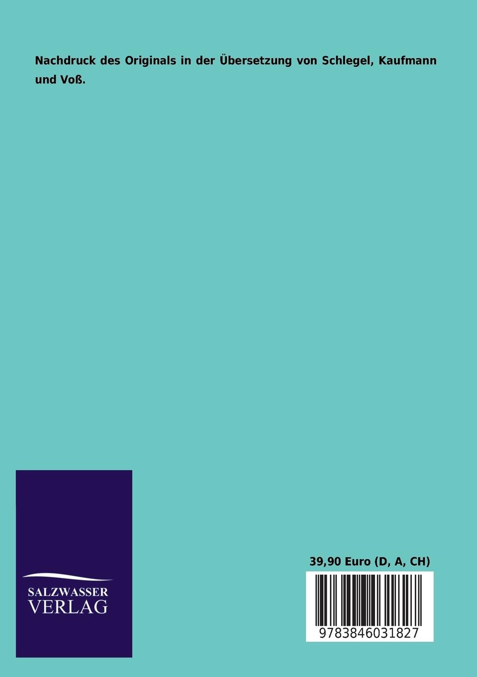 Rückseitencover Shakespeares dramatische Werke