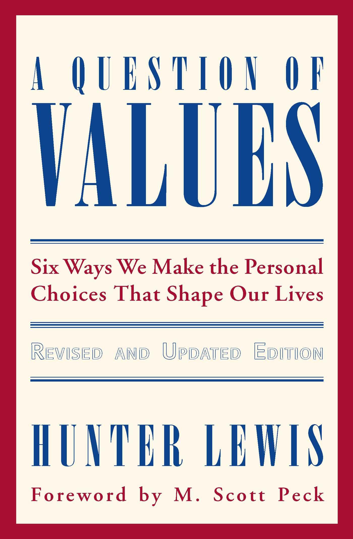 Vorderes Coverbild A Question of Values