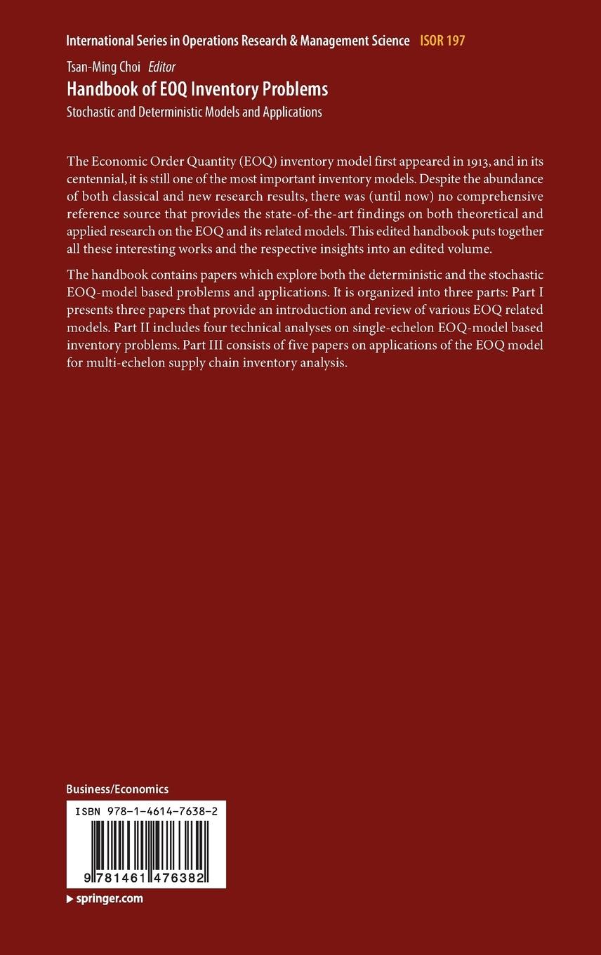 Rückseitencover Handbook of EOQ Inventory Problems