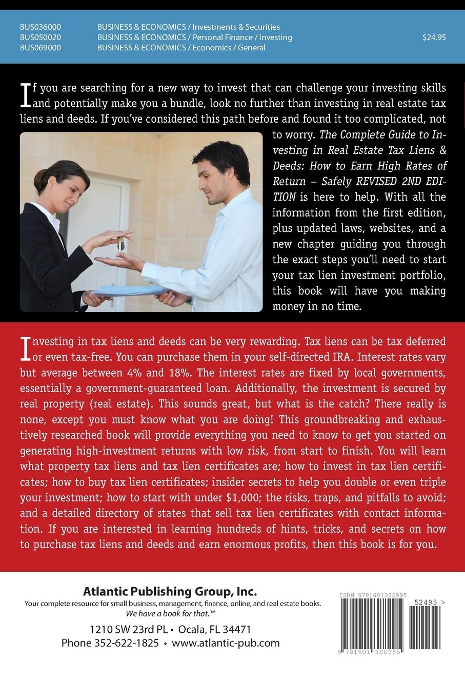 Rückseitencover The Complete Guide to Investing in Real Estate Tax Liens & Deeds