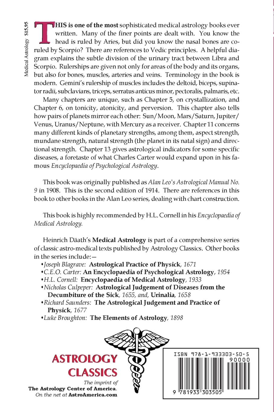 Rückseitencover Medical Astrology
