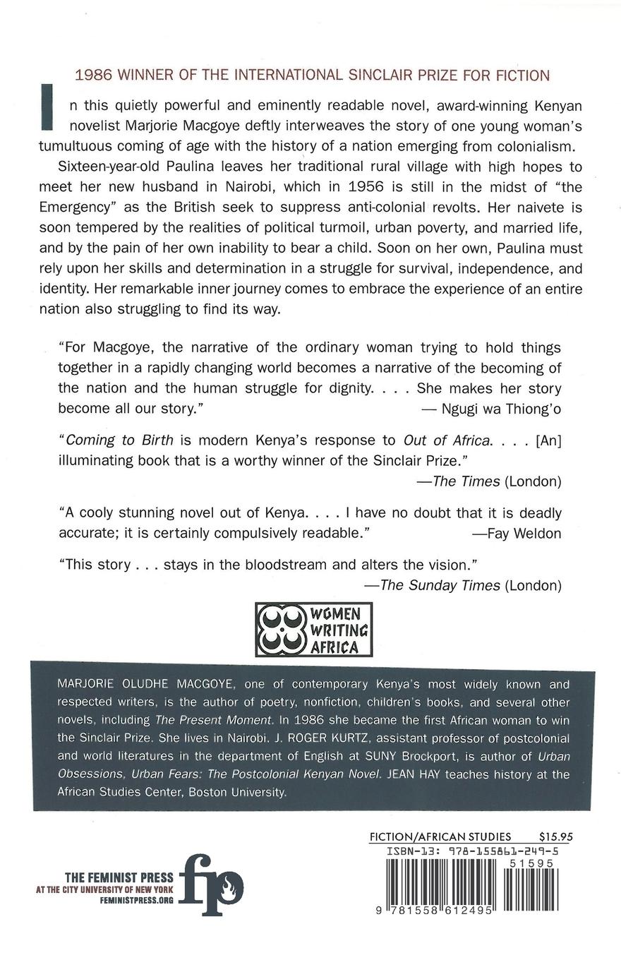 Rückseitencover Coming to Birth