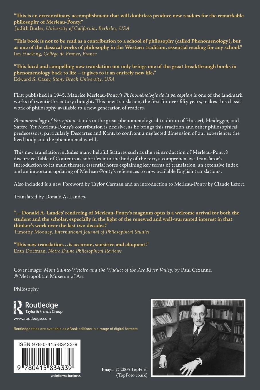 Rückseitencover Phenomenology of Perception