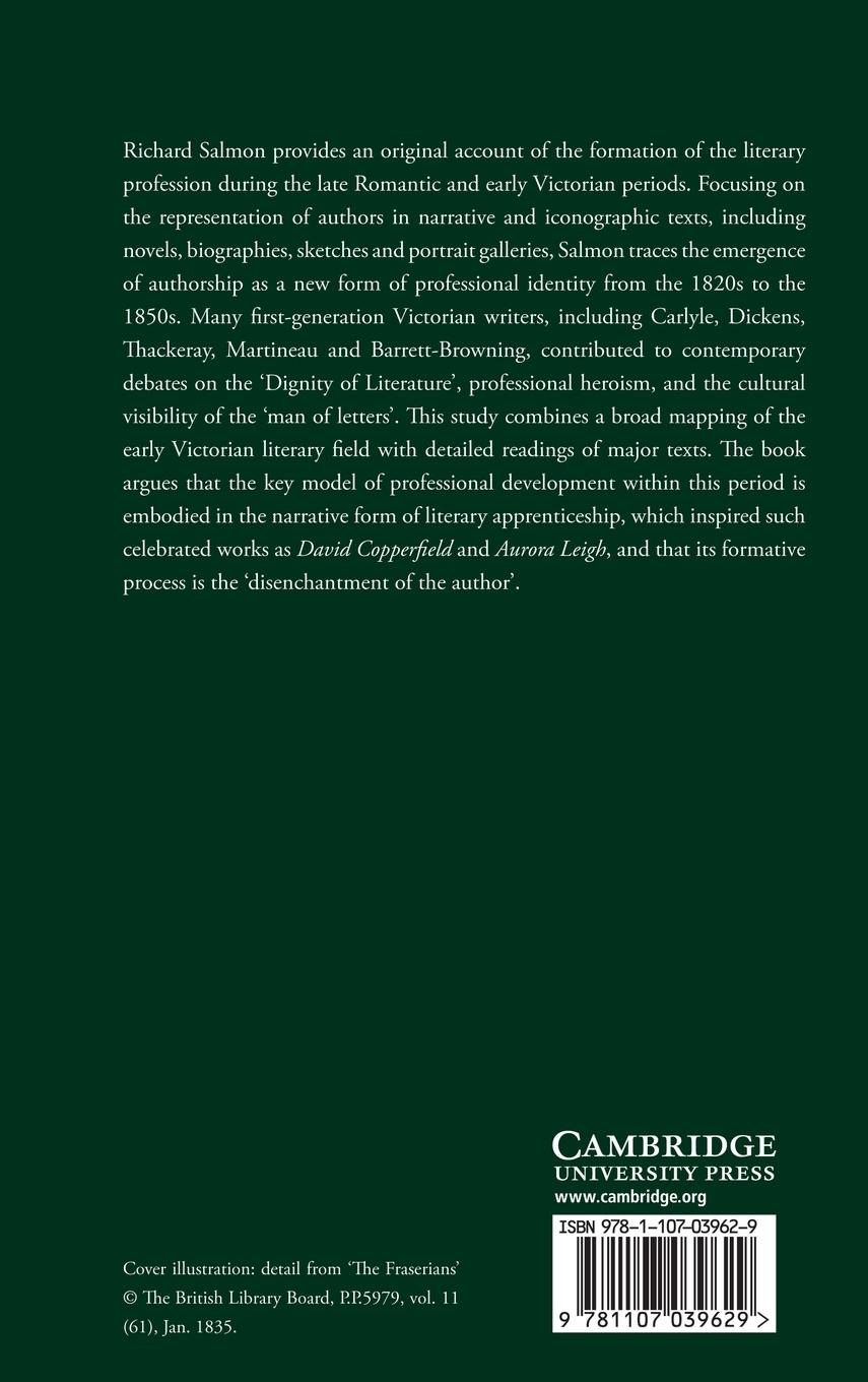 Rückseitencover The Formation of the Victorian Literary Profession